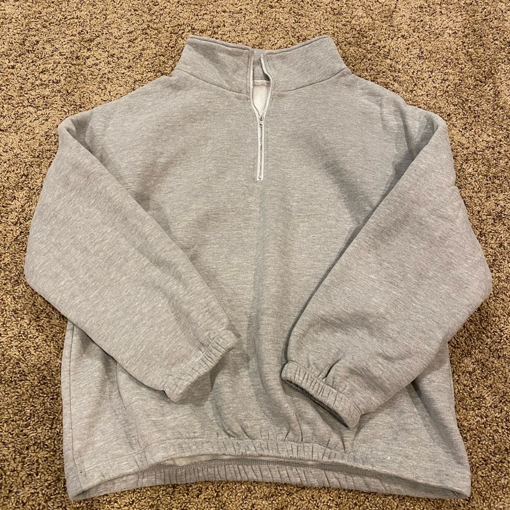 Grey Quarter Zip